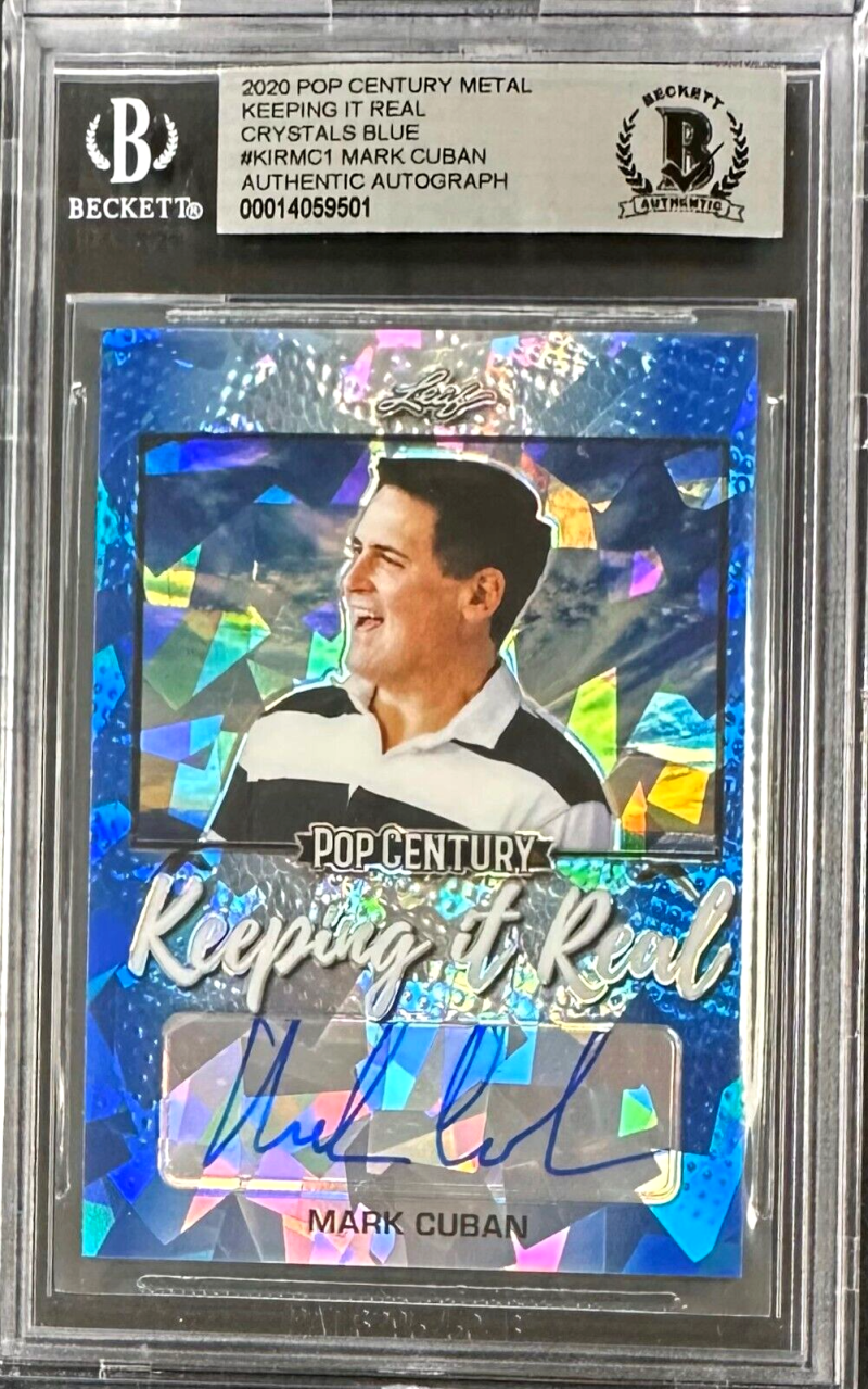 Mark Cuban 2020 LEAF Pop Century Metal Keep it Real CB Card #KIRMC1 BAS 14059501