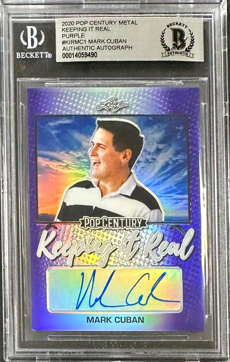 Mark Cuban 2020 LEAF Pop Century Metal Keep it Real PR Card #KIRMC1 BAS 14059490