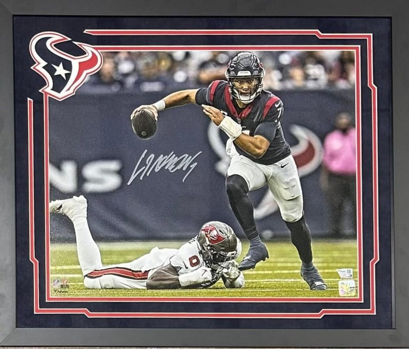 C. J. Stroud Signed Autographed Framed 16x20 Photo Fanatics Authentication