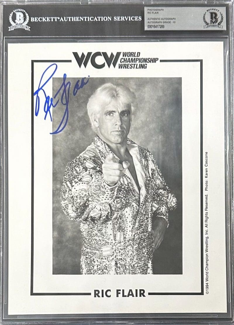 Ric Flair Signed Autographed Slabbed WCW Promo 8x10 Photo Beckett 16417289