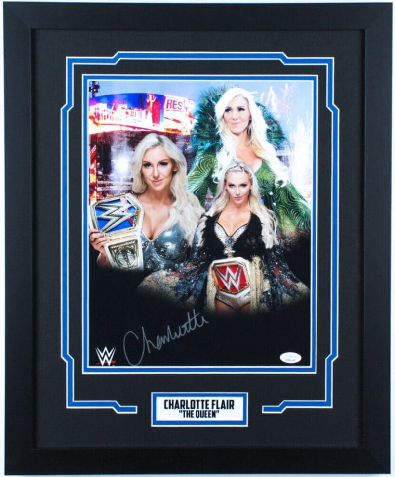 Charlotte Flair Signed Autographed 11x14 Framed Photo JSA 1 The Queen WWE