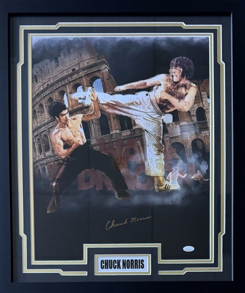 Chuck Norris Signed Autographed Framed 16x20 Photo JSA Authenticated #12