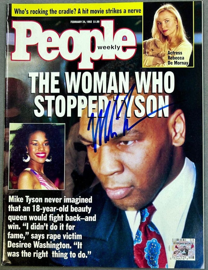 Mike Tyson Signed People Magazine Mike Tyson Authentic February 1992