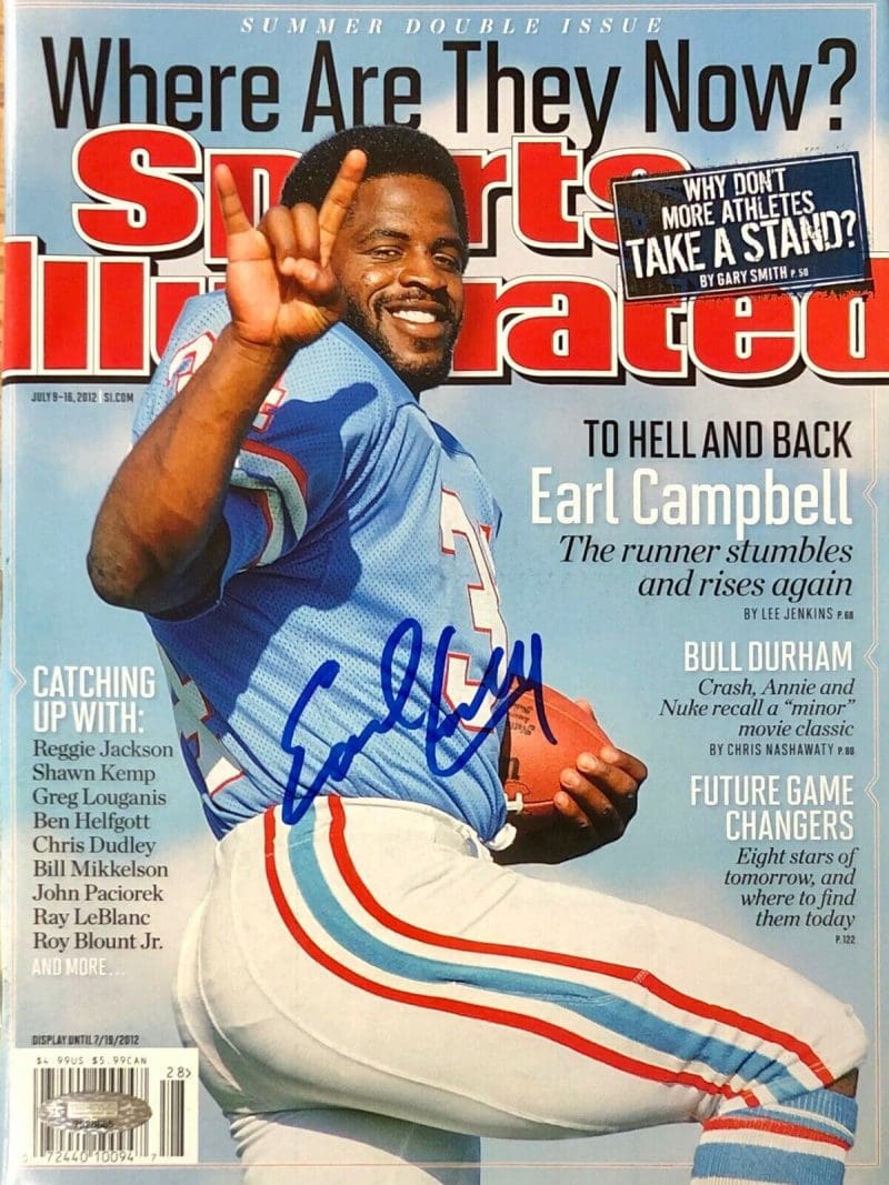 Earl Campbell Signed Autographed Sports Illustrated TriStar Autenticated