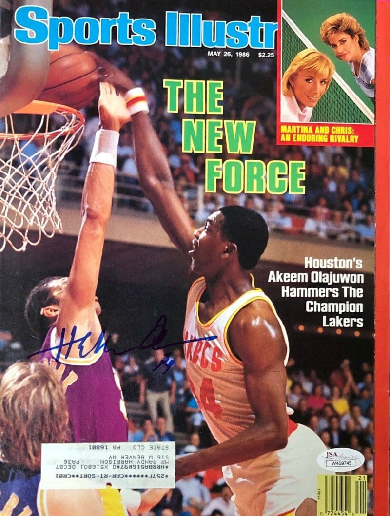 Hakeem Olajuwon Signed Autographed Sports Illustrated JSA Authenticated #2