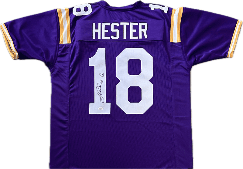 Jacob Hester Signed Autographed Purple Jersey JSA Authenticated 07 NC