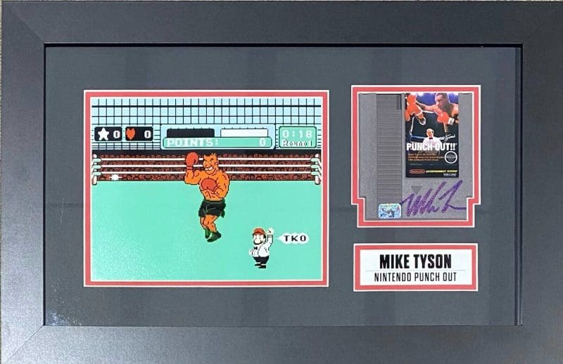 Mike Tyson Framed Signed Punch Out Video Game Mike Tyson Exclusive Hologram