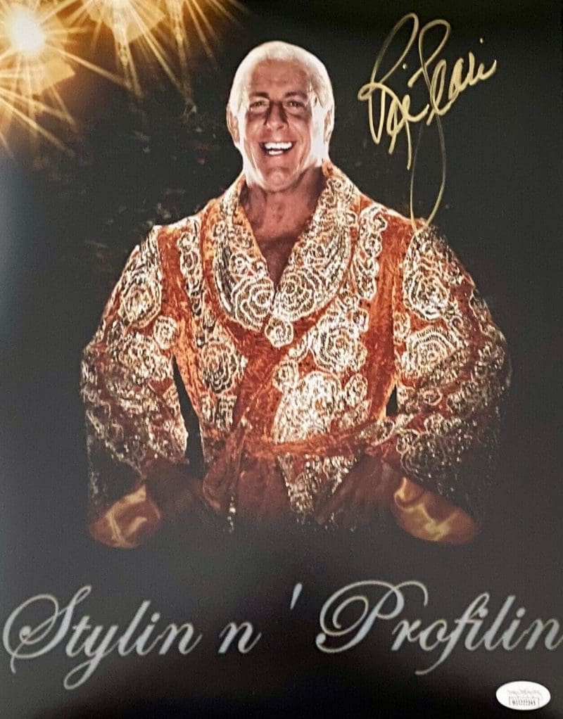 Ric Flair Signed Autographed 11x14 Photo JSA Authentic WWE WCW #9 gold