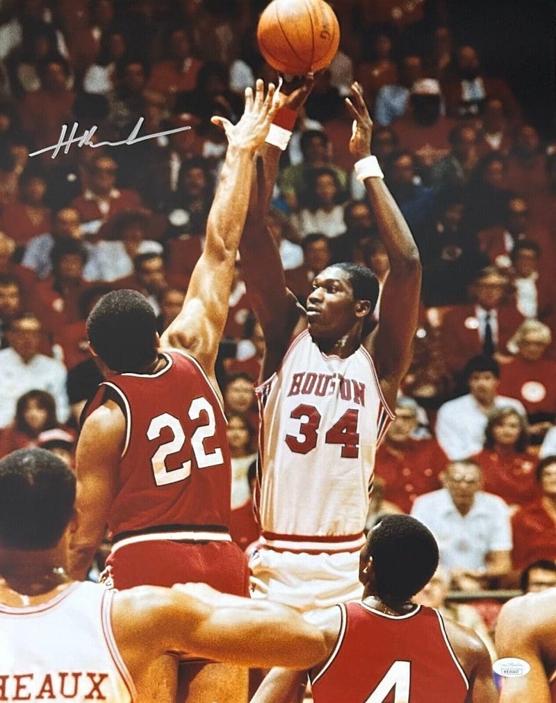 Hakeem Olajuwon Signed Autographed 16x20 Photo JSA Authen Houston Rockets #4