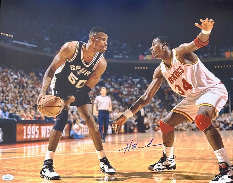 Hakeem Olajuwon Signed Autographed 16x20 Photo JSA Authen Houston Rockets #6