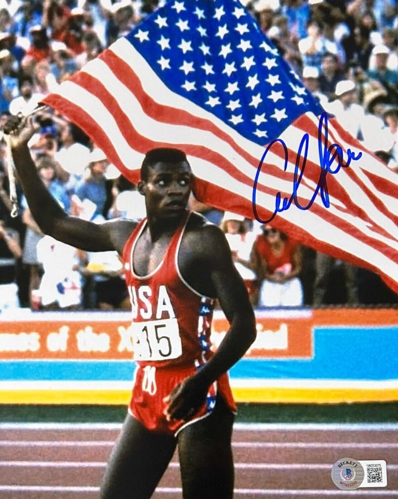 Carl Lewis Signed Autographed 8x10 Photo Beckett #8