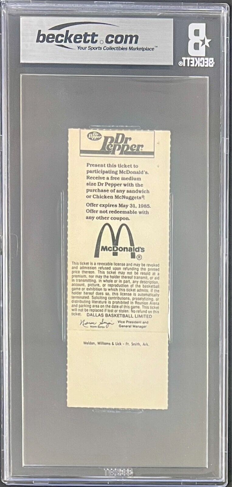 Hakeem Olajuwon Signed Rockets NBA Debut Full Ticket Beckett Hakeem Olajuwon Signed Rockets NBA Debut Full Ticket Beckett