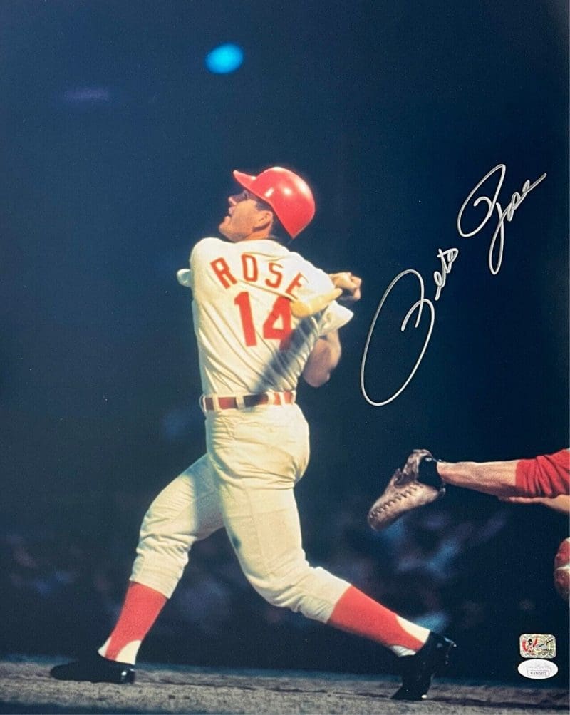 Pete Rose Signed Autographed 16x20 Photo JSA & Rose Exclusive Hologram Reds 11 S