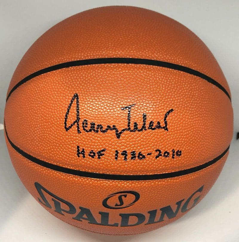 Jerry West Signed Autographed Basketball JSA Los Angeles Lakers "HOF "