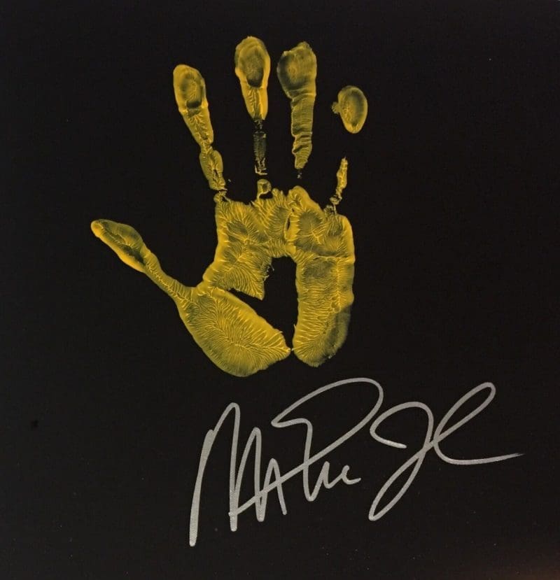 Magic Johnson Handprint Ustretched 20x36 Canvas Dribble Right Signed JSA Z05677 - Image 2