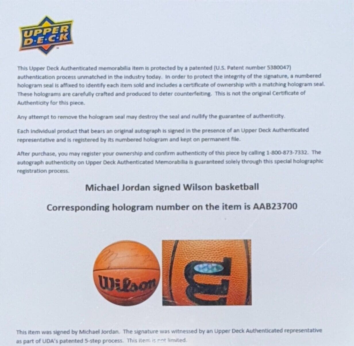 Michael Jordan Signed Wilson Jet Official Basketbal Upper Michael Jordan Signed Wilson Jet Official Basketbal Upper