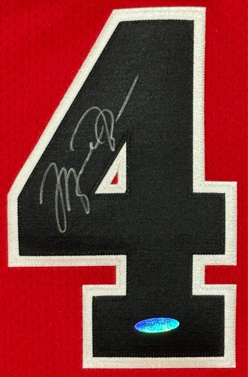 Michael Jordan Signed Mitchell & Ness Chicago Bulls #45 Jersey Upper Deck & GOAT - Image 3