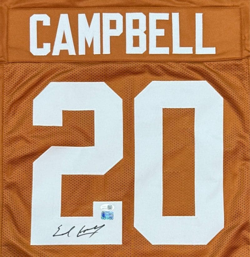 Earl Campbell Signed Autographed Custom Orange White Jersey JSA Authentication - Image 2
