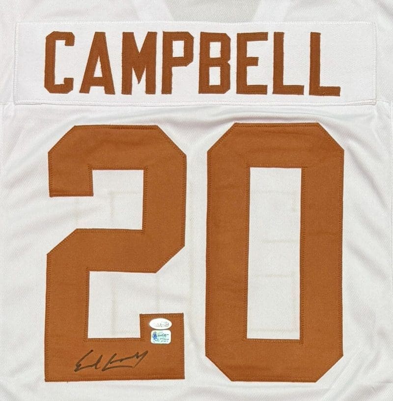 Earl Campbell Signed Autographed Custom White Orange Jersey JSA Authentication - Image 2