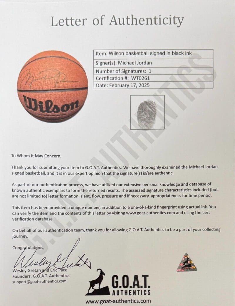 Michael Jordan Signed Wilson Jet Outdoor/Indoor Basketball BAS Upper Deck GOAT - Image 8