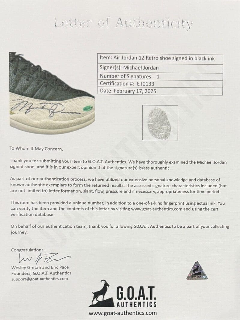Michael Jordan Signed Air Jordan 12's Retro Shoes Size 13 UDA JSA & GOAT Authen - Image 10