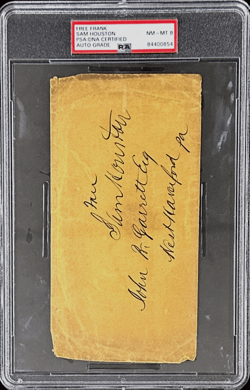 Sam Houston Signed Free Frank PSA First President of The Republic of Texas - Image 2