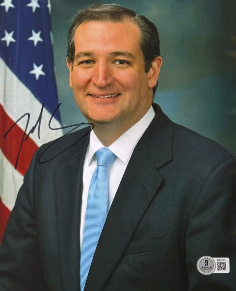 Ted Cruz Signed Autograph 8x10 Texas Senator Beckett