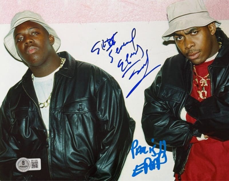 Erick Sermon & Parrish Smith Signed Autograph 8x10 Singer Beckett EPMD 1