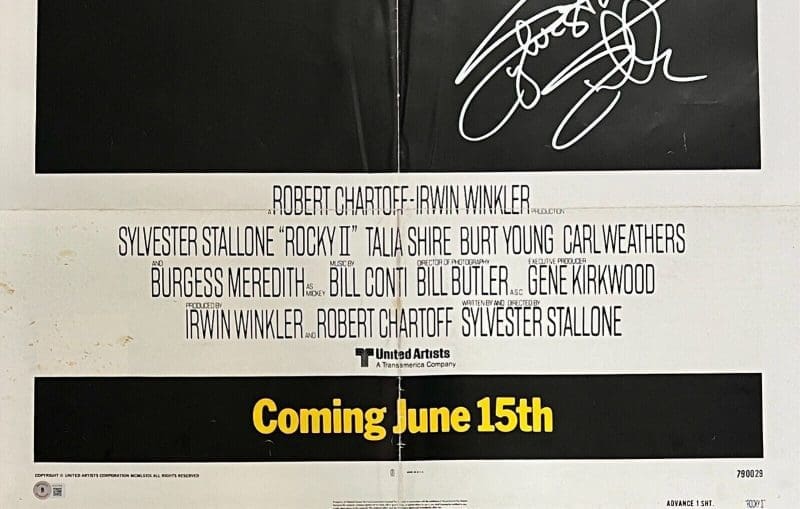 Sylvester Stallone Signed Rocky II Original Movie 27x41 Poster BAS AC67500 - Image 3