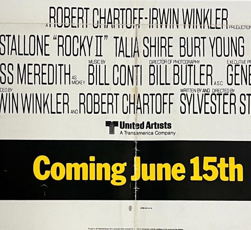 Sylvester Stallone Signed Rocky II Original Movie 27x41 Poster BAS AC67500 - Image 4