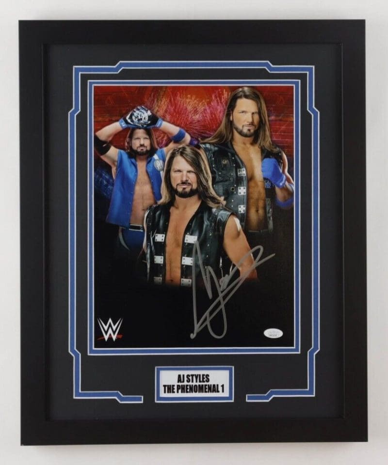 A.J. Styles Signed Autographed Framed 11x14 Photo JSA Authenticated  #7