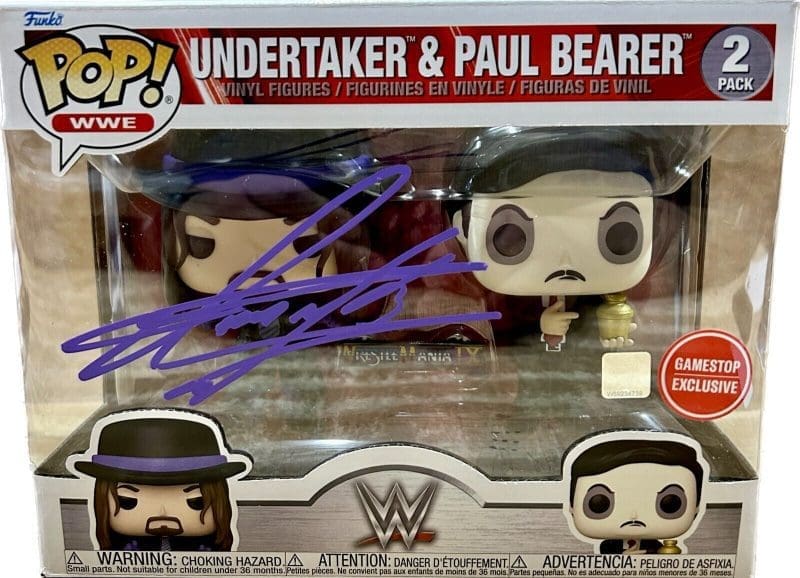 Undertaker Signed Autographed Funko POP 2 Pack JSA & Undertaker Authenticated