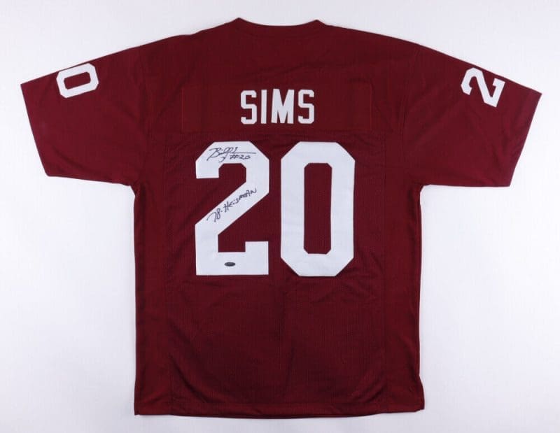 Billy Sims Signed Autographed Maroon Jersey TriStar Authenticated