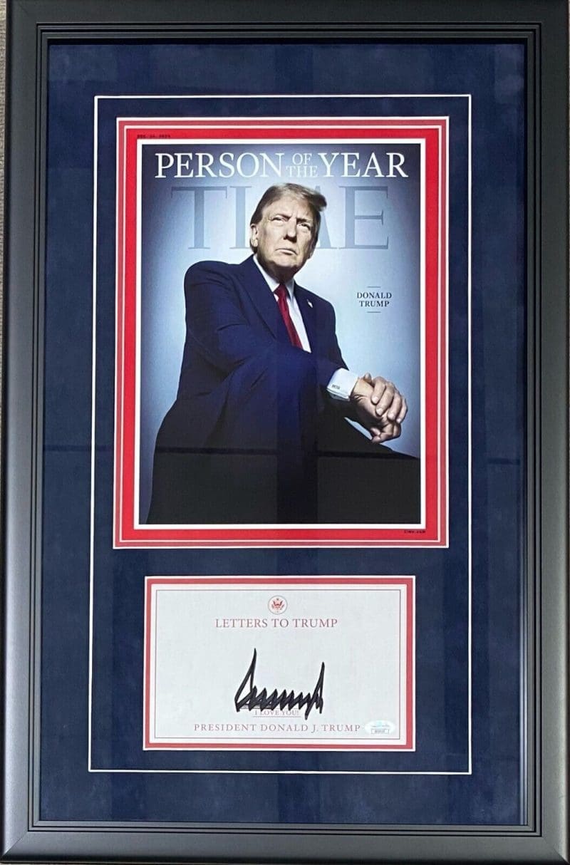 President Donald Trump Signed Framed Bookplate JSA Person of The Year