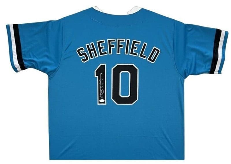 Gary Sheffield Signed Autographed Teal Jersey JSA Authentication