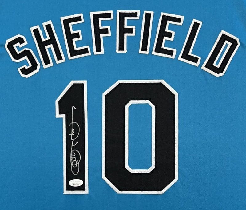Gary Sheffield Signed Autographed Teal Jersey JSA Authentication - Image 2