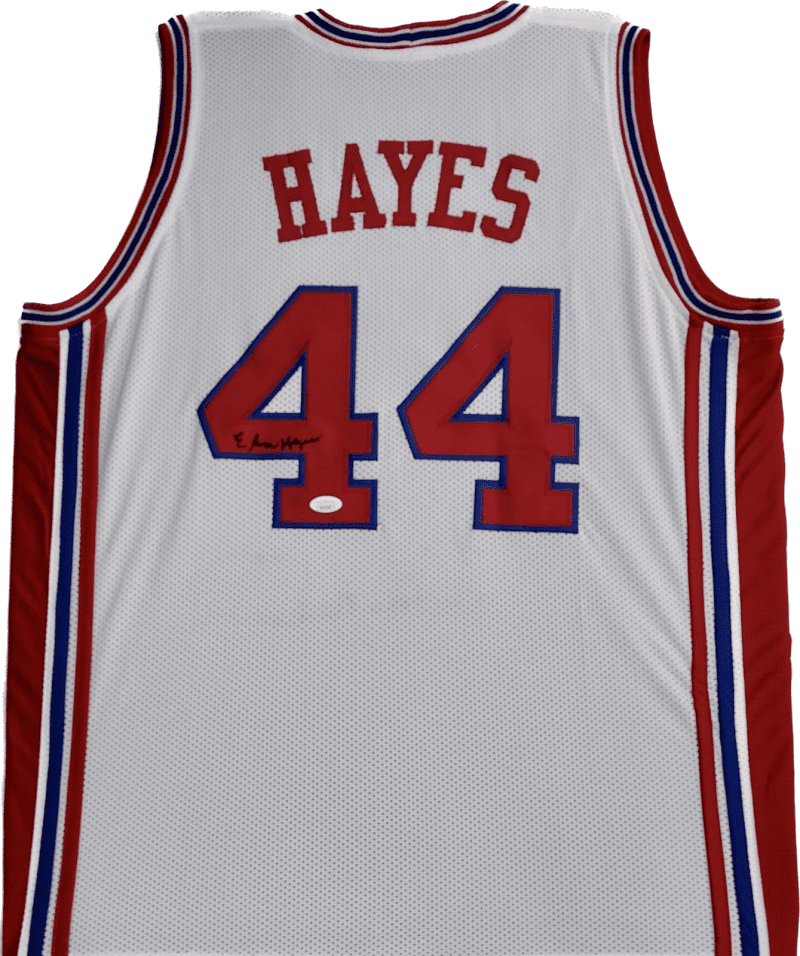 Elvin Hayes Signed Autographed White/Red/Blue Jersey JSA Authenticated