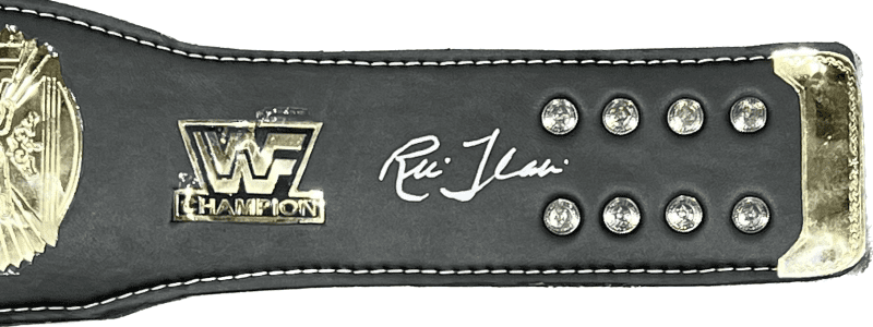 Hulk Hogan Ric Flair Signed Autographed Black & Gold Belt JSA  Authentic - Image 3