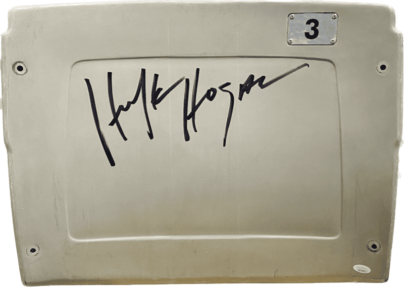 Hulk Hogan Signed Autographed Silver Pontiac Silverdome Seat Back JSA Authentic