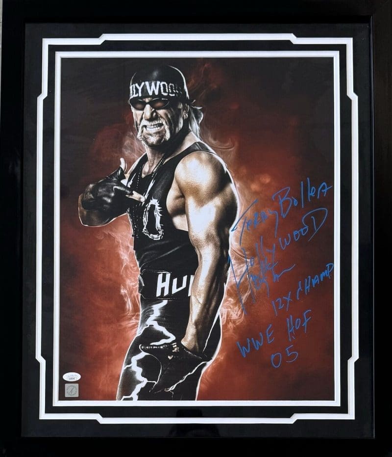 Terry Bollea Hollywood Hulk Hogan Signed Autographed Framed 16x20 Photo JSA