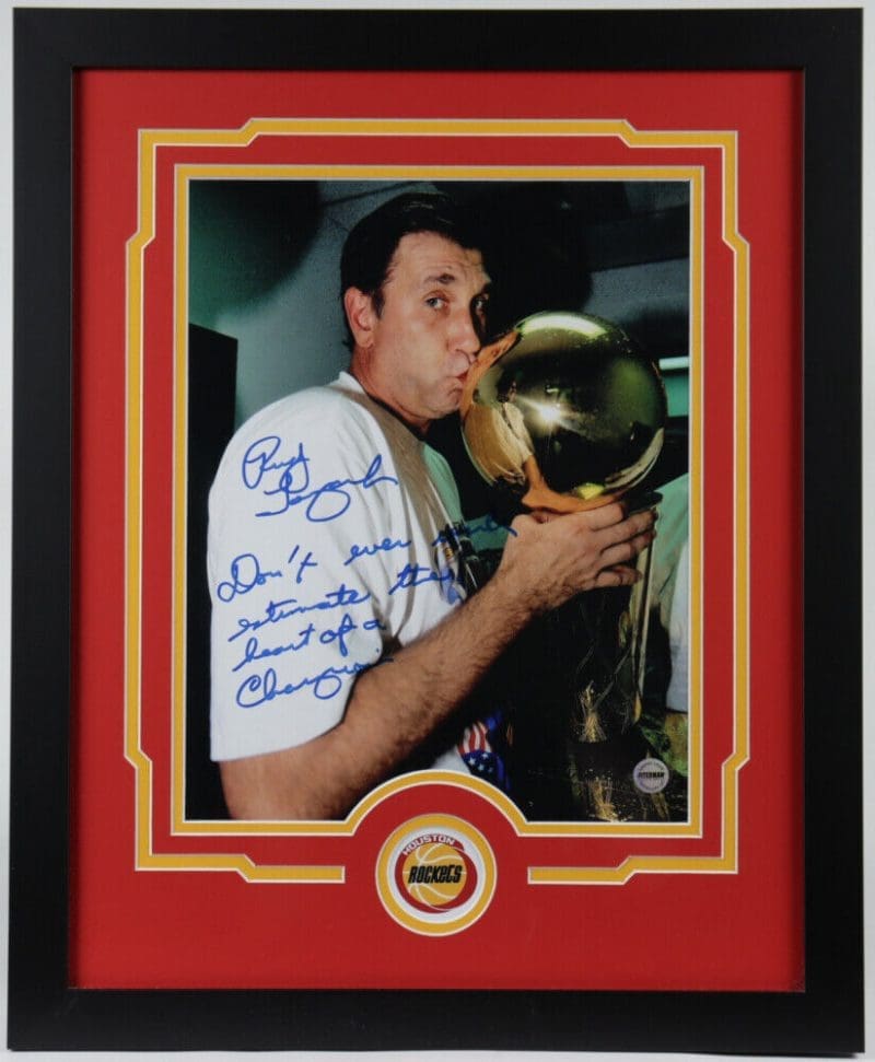 Rudy Tomjanovich Signed Autographed 11x14 Framed Photo FSG Authen 2 Rockets