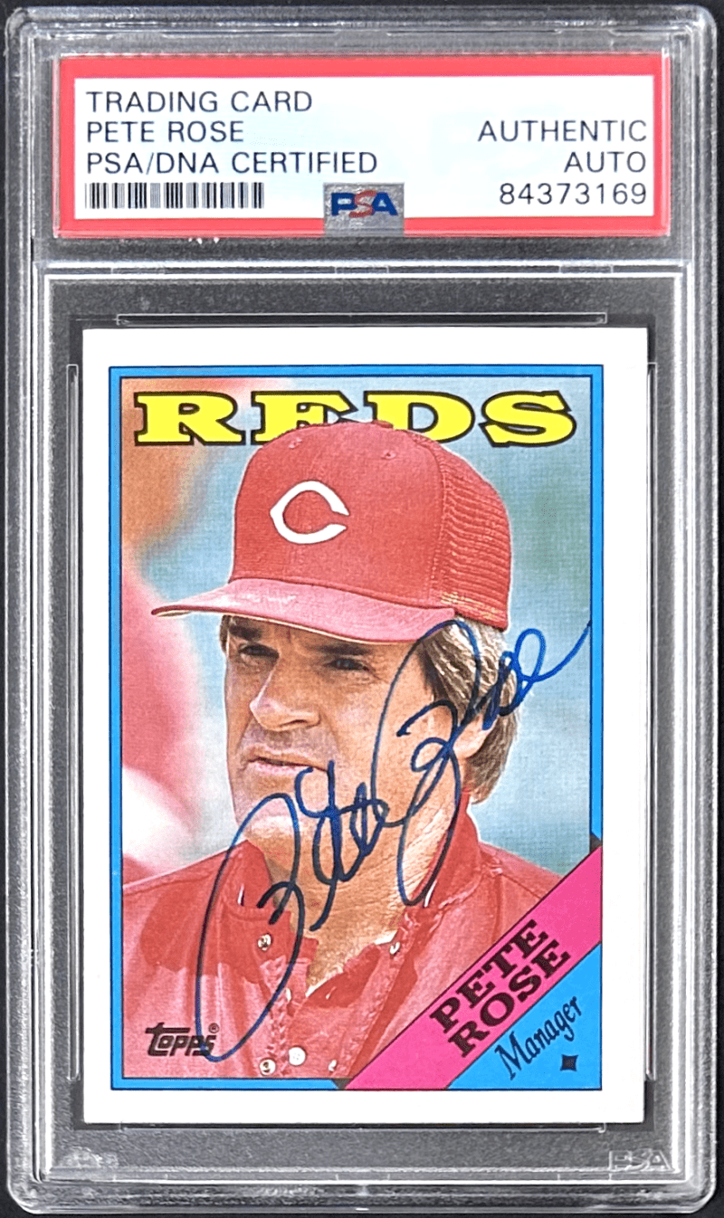 Pete Rose Signed 1988 Topps #475 PSA DNA Auto Cincinnati Reds