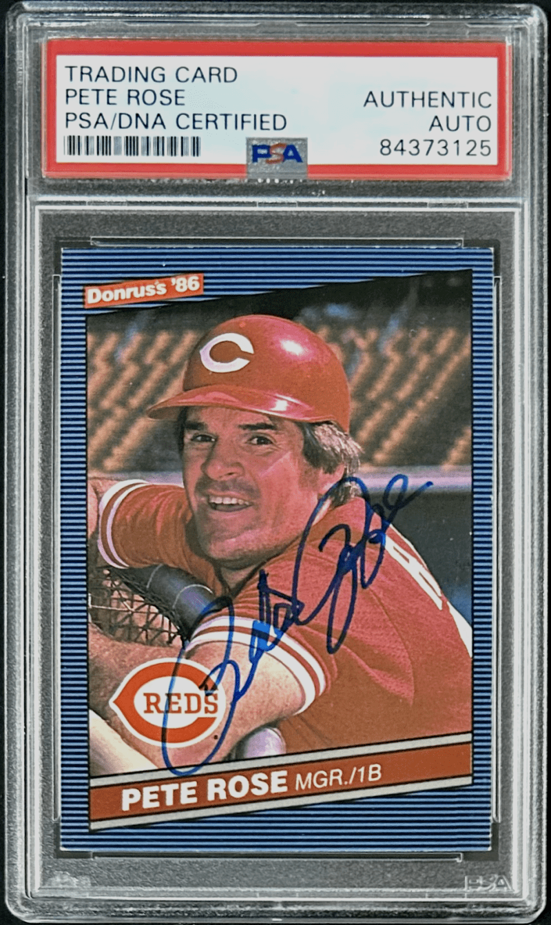 Pete Rose Signed 1985 Donruss Card #62 PSA/DNA Cincinnati Reds