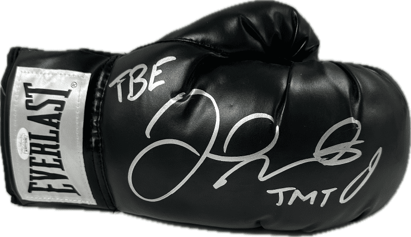 Floyd Mayweather Jr. Signed Autographed Black Boxing Glove JSA Right w/TBE & TMT
