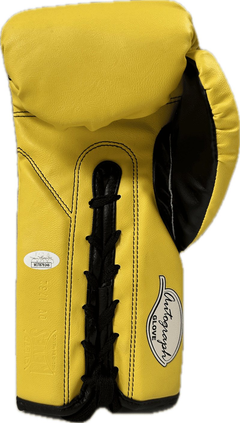 Floyd Mayweather Jr Signed Yellow Cleto Reyes Boxing Glove Right w/50-0 TBE $ - Image 2