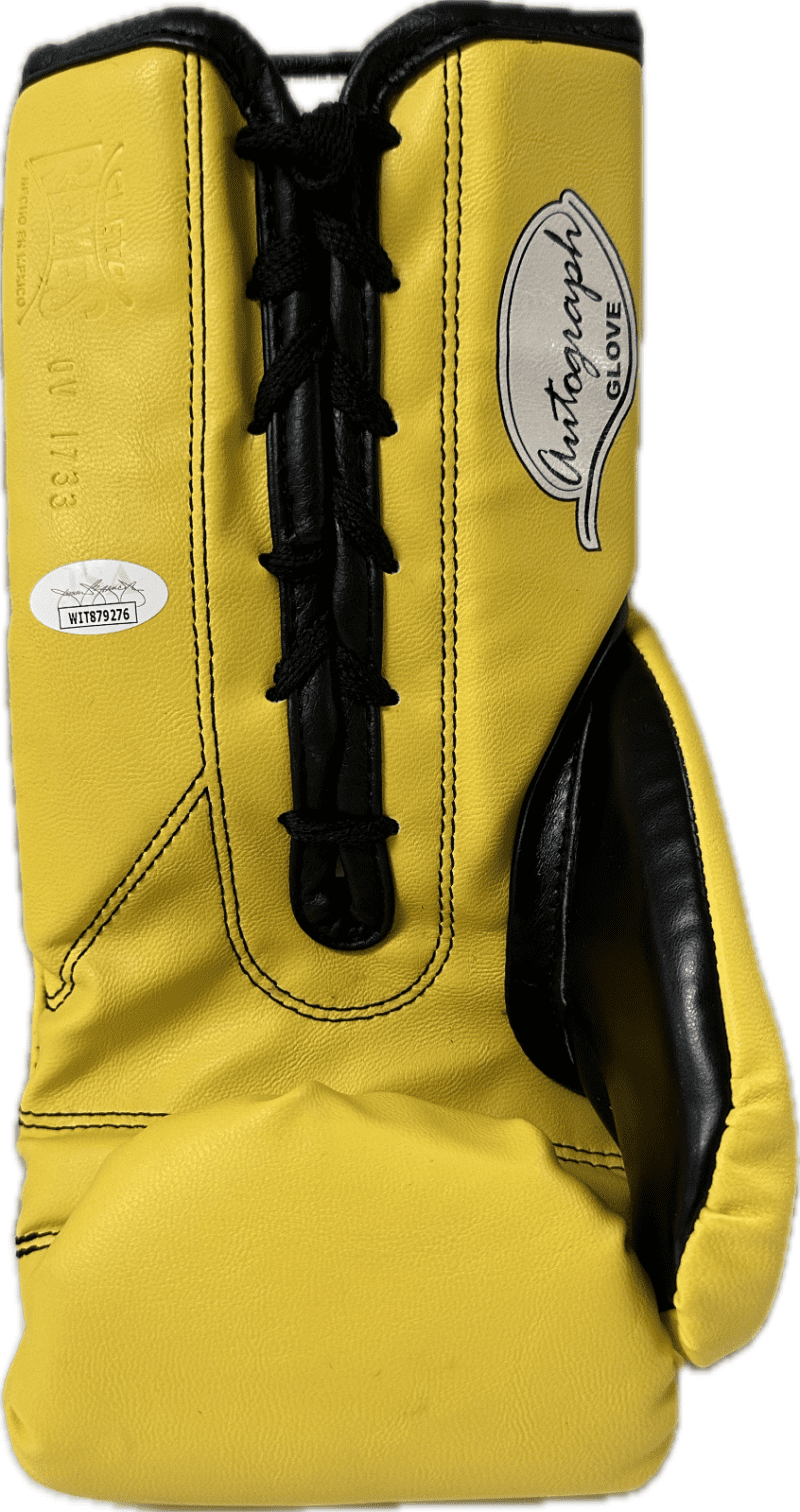 Floyd Mayweather Jr Signed Yellow Cleto Reyes Boxing Glove Left w/50-0 TBE $ - Image 2