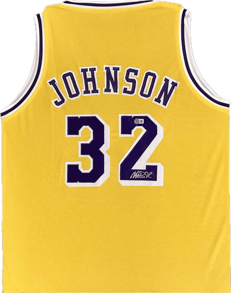 Magic Johnson Signed Autographed Yellow Purple Jersey Beckett  Authenticated