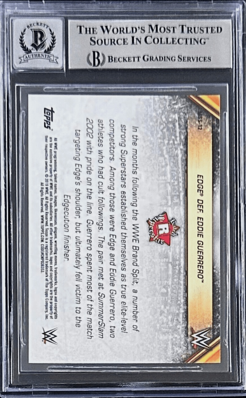 EDGE Signed 2019 Topps WWE SummerSlam Card #MSS12 Beckett Auto 10 Mr. SummerSlam - Image 2