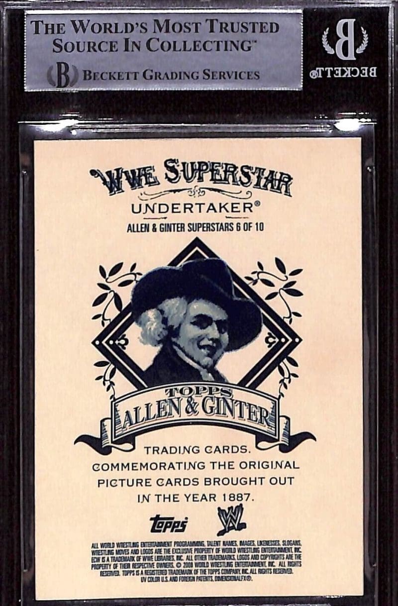 UNDERTAKER Autographed 2008 Topps Heritage III Chrome WWE Allen & Ginter Beckett - Image 2