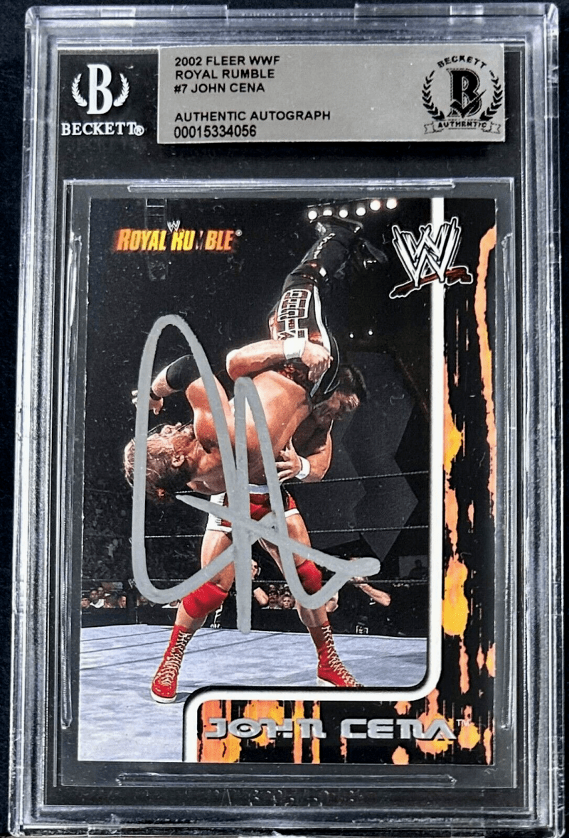 John Cena Signed 2002 Fleer WWF Royal Rumble Card #7 Auto Beckett 15334056